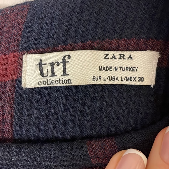 Zara TRF Collection Plaid Dress - Size L - Picture 2 of 4